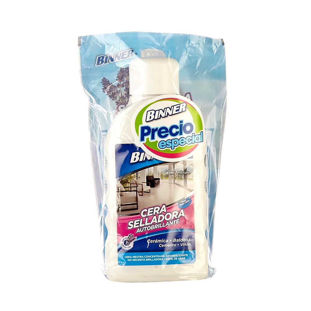 Cera Selladora Autobrillante Binner x 500 Ml + Doy Pack x 500 Ml Precio Especial