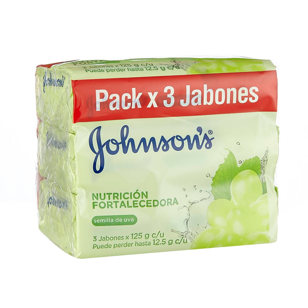 Jabón Johnson's nutrición Fortalecedora UVa x 3und x 125g c-u