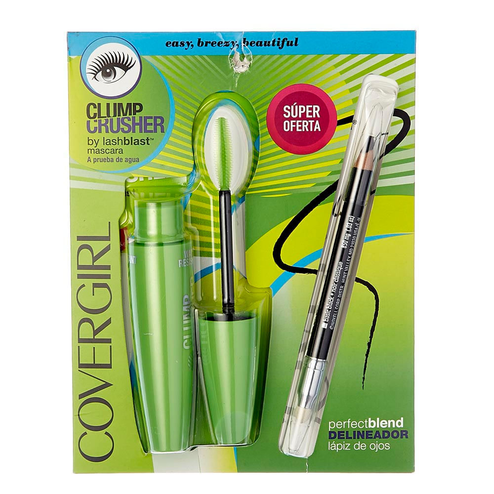 Pestañina Covergirl clump crush x13ml + delineador Blen