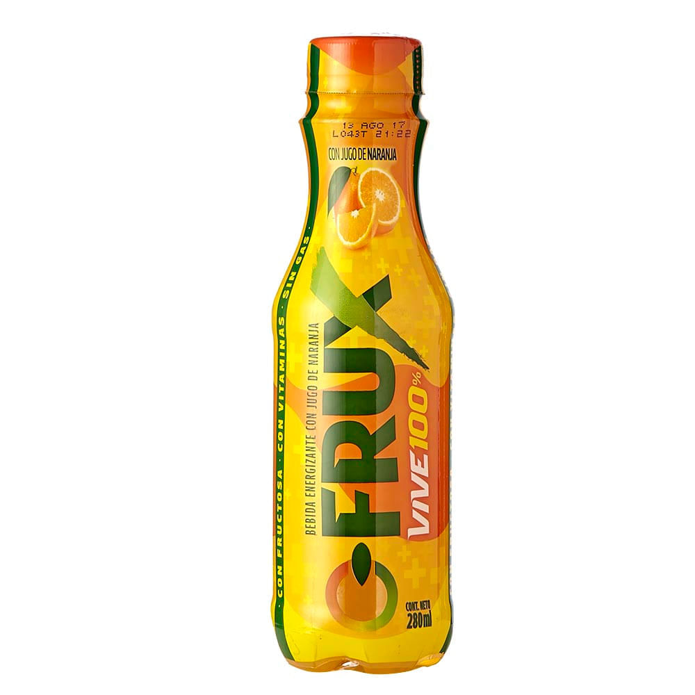 Bebida energizante frux Vive 100 con jugo naranja x 280ml