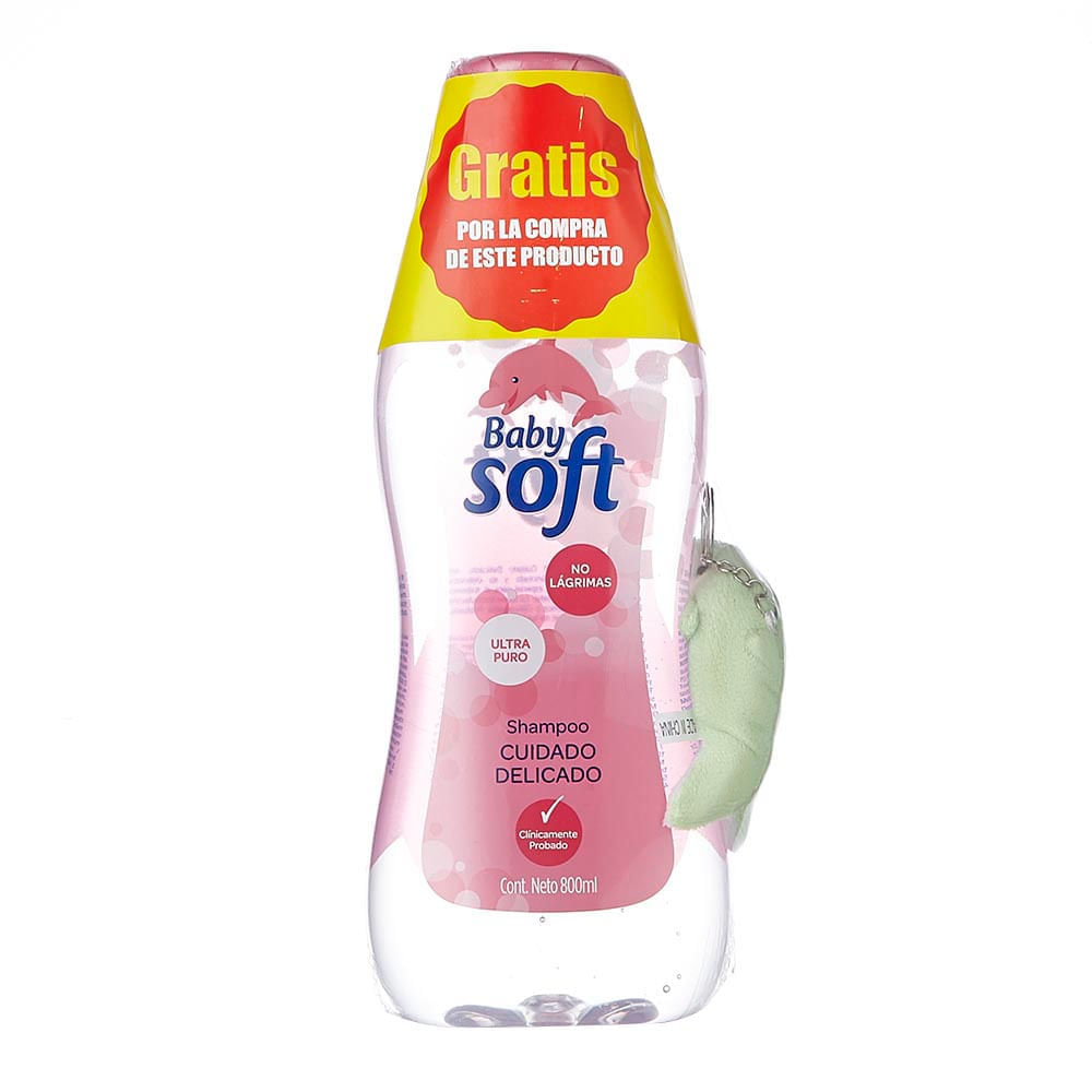 Shampoo Baby Soft cuidado delicado x 800 ml gratis elemento