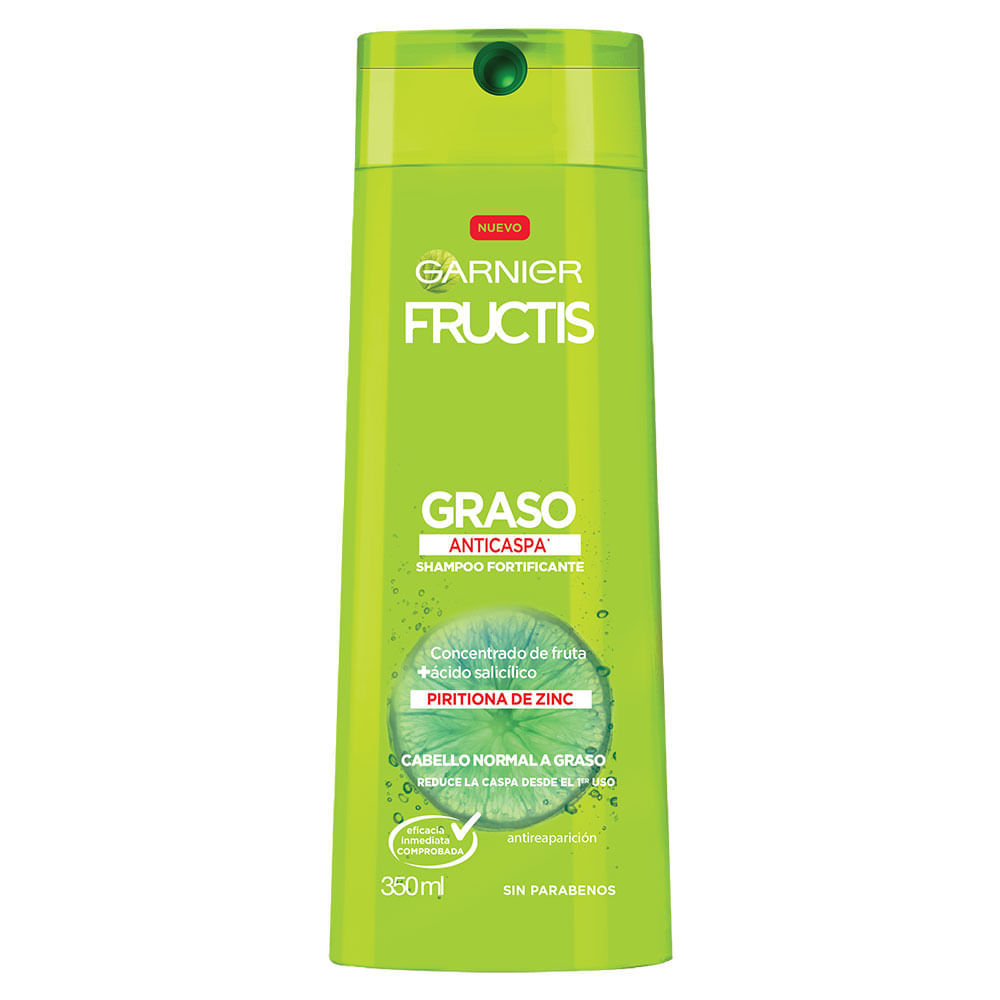 Shampoo Garnier Fructis Anti-Caspa Pelo Graso 200 Ml