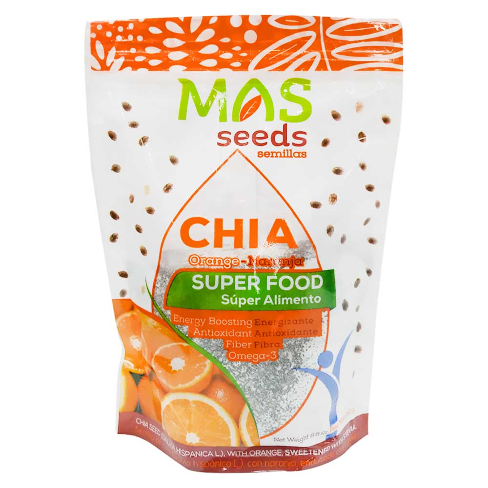 Chía MAS naranja con Stevia x250g