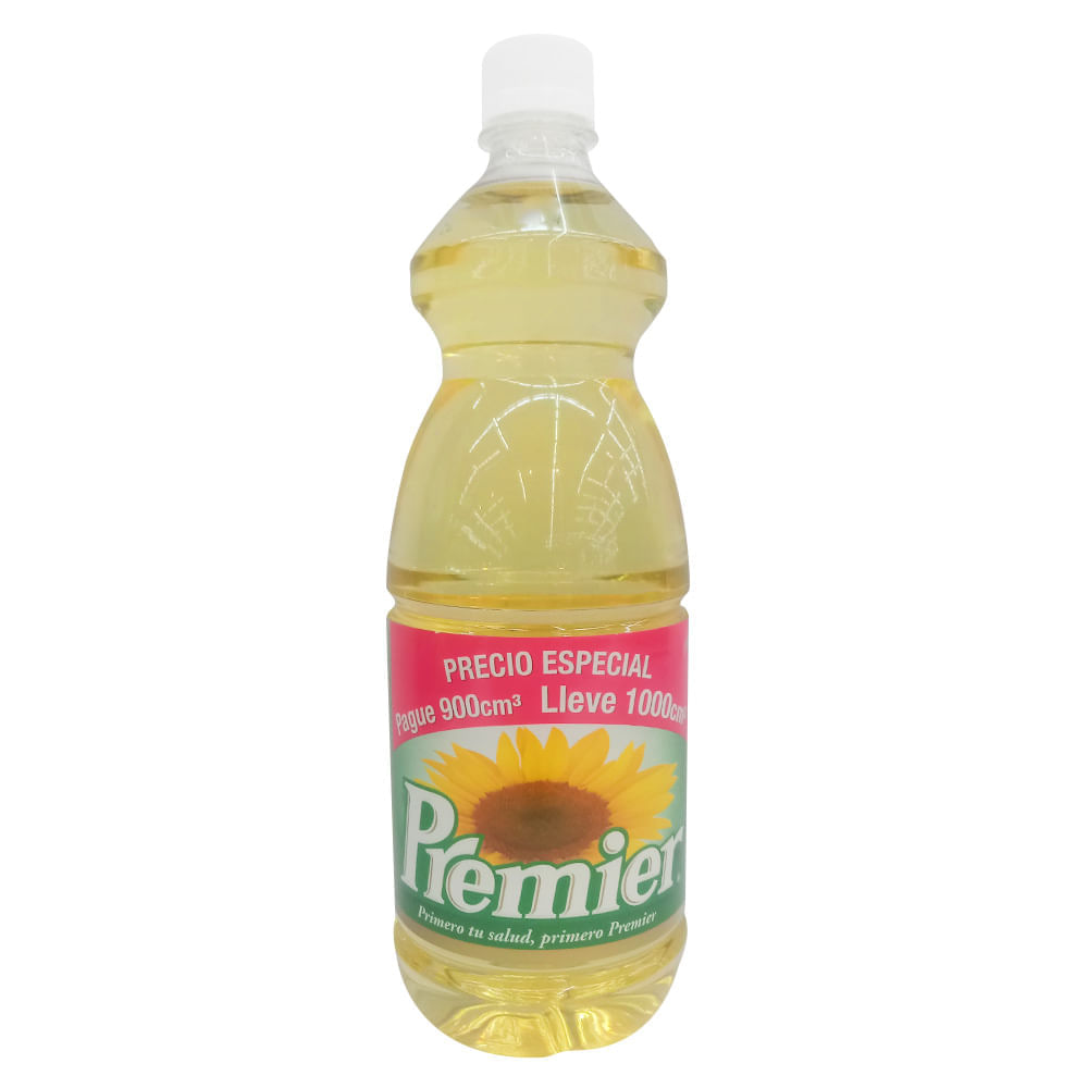 Aceite Premier girasol pague 900ml lleve 1000ml