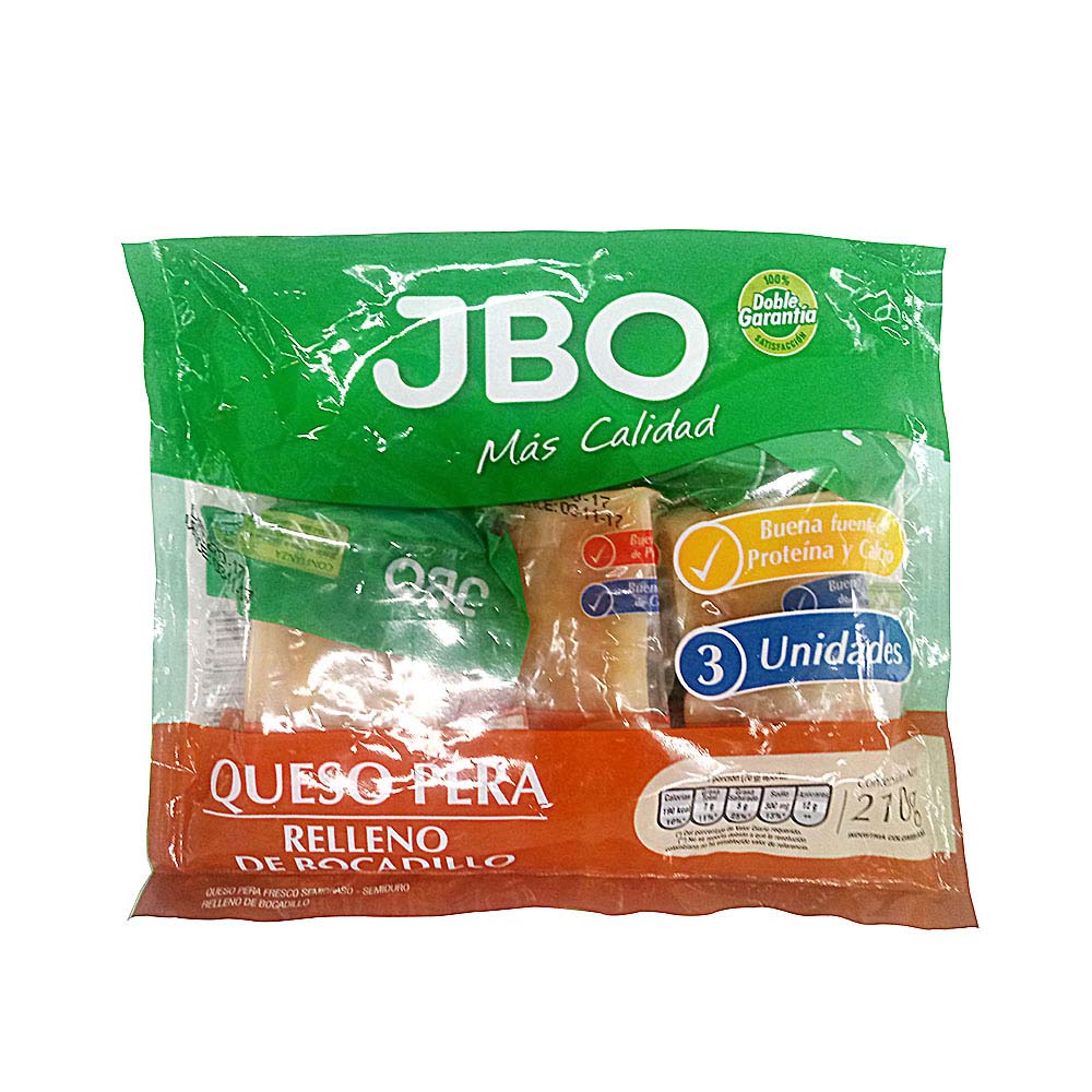 Queso pera JBO relleno bocadillo x3und x210g