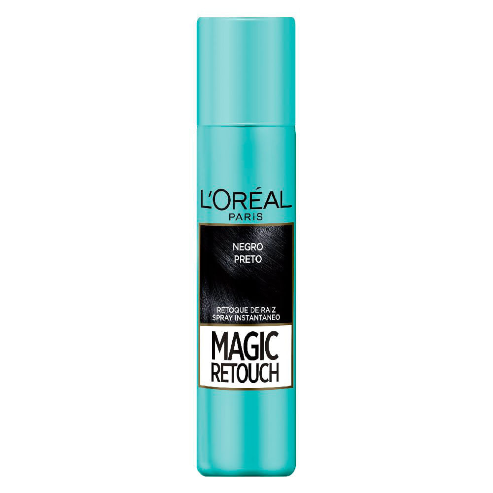 Retoque raiz loreal magic negro spray x75ml