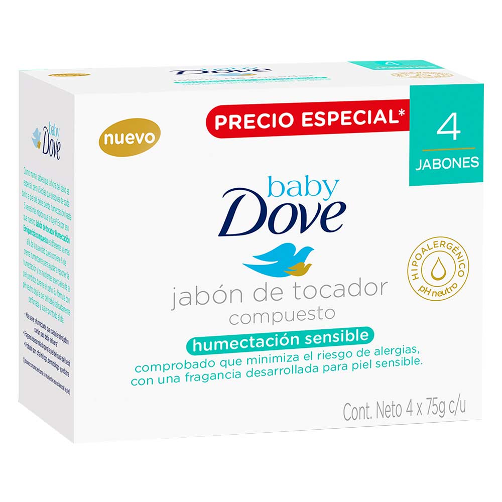 Jabón Dove baby humectación sensible x4und x75g c-u