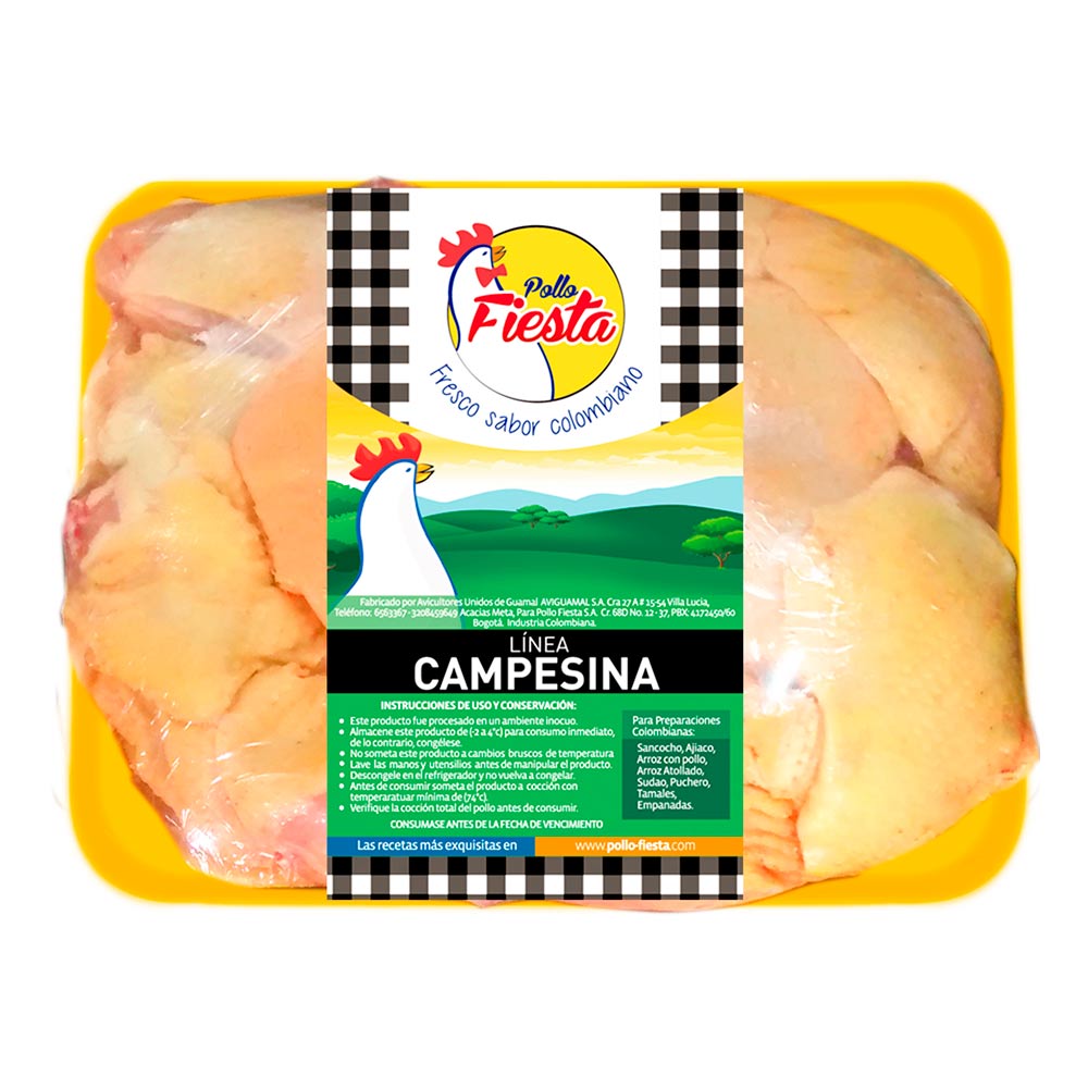 Pollo Campesino Despresado En Bandeja Fiesta x1900g