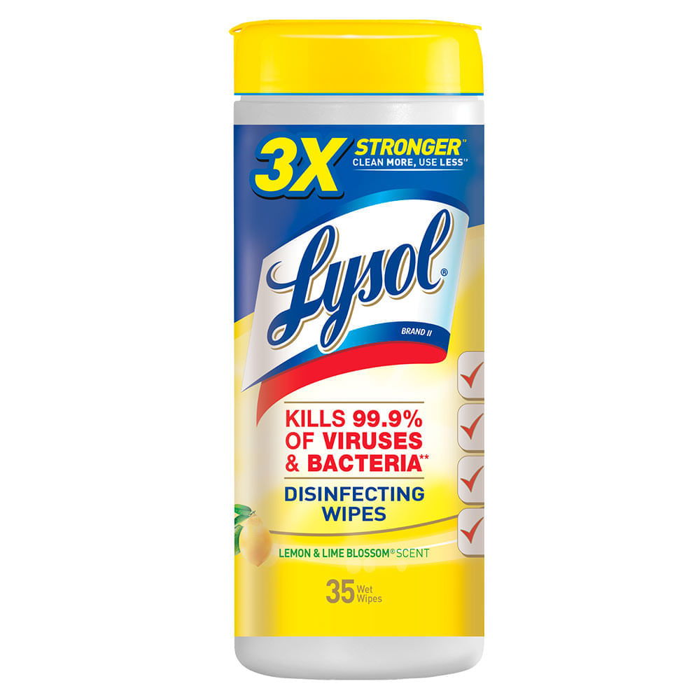 Desinfectante Lysol en toallitas lemon & lime x35 unds