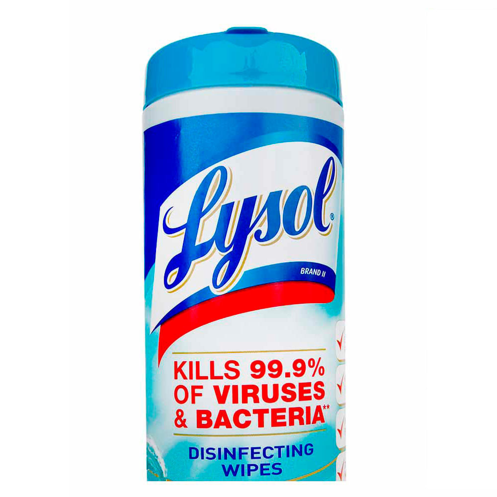 Desinfectante Lysol en toallitas ocean fresh x35 unds