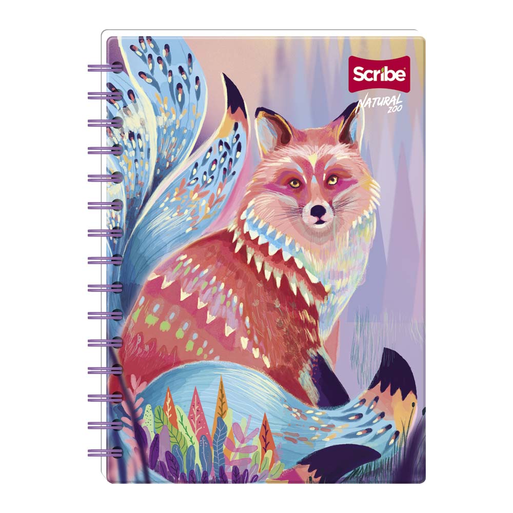Cuaderno Espiral Pasta Dura Grande Rayado Natural Zoo X 80 Hojas Surtido