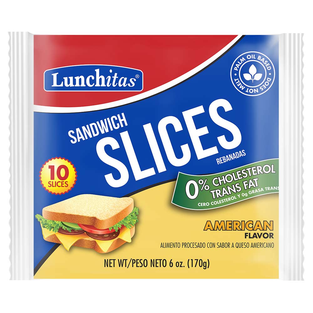 Queso americano Lunchitas 10 tajadas x170g
