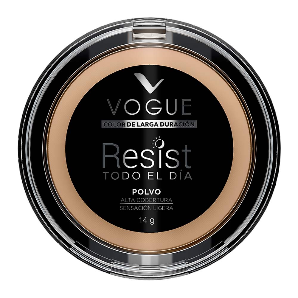 Polvo Vogue compacto resist tono bronce x14gr