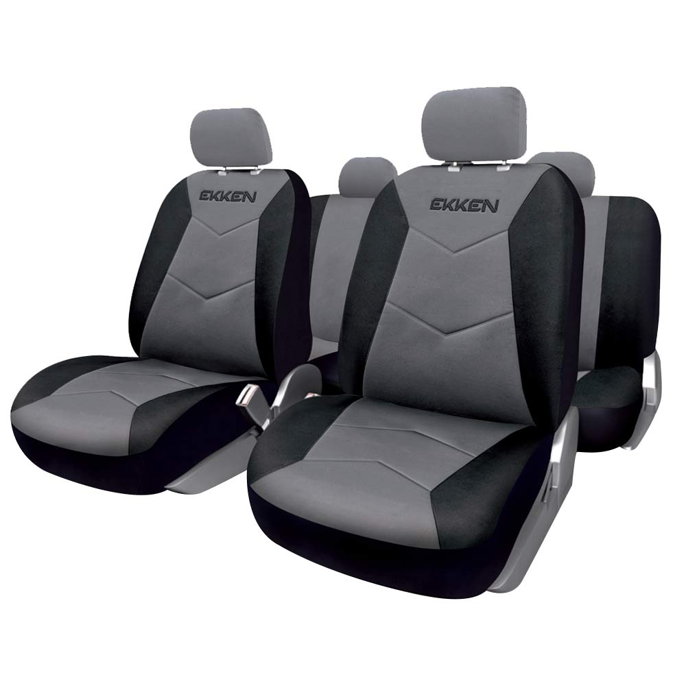 Set de fundas asiento negro/gris/ Ekken ek 12100