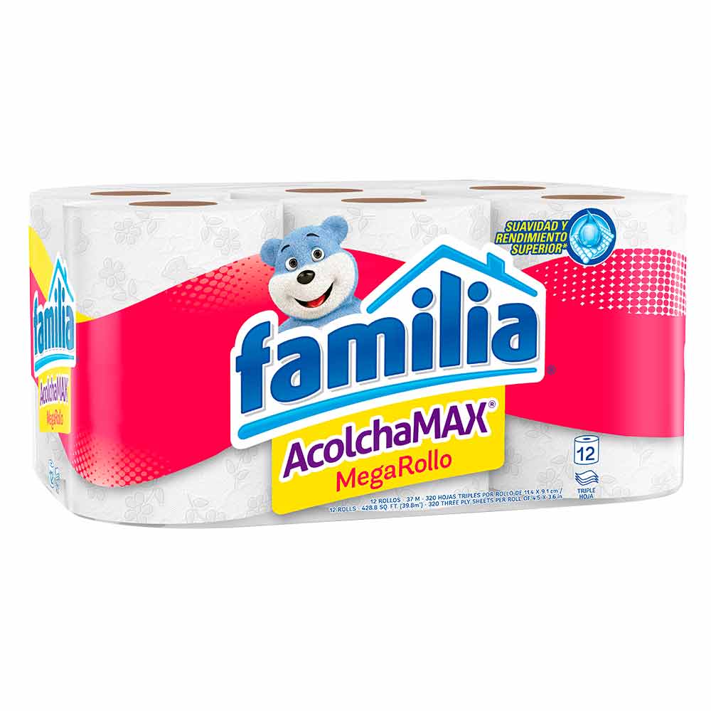 Papel higiénico Familia acolchamax mega rollo x 12 Rollos