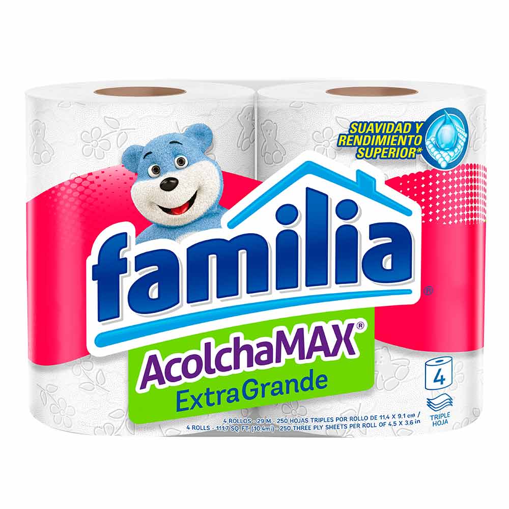Papel higiénico Familia acolchamax Extragrande x 4 Rollos