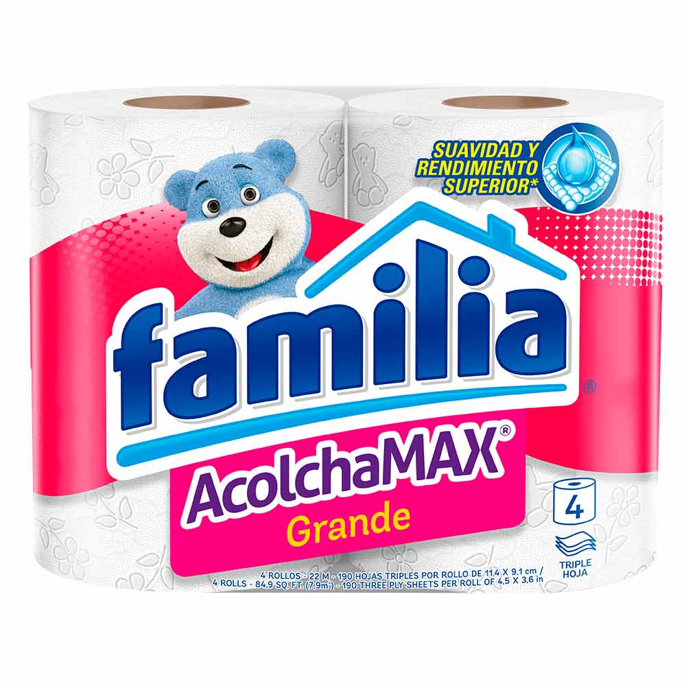 Papel higiénico Familia acolchamax Grande x 4 Rollos