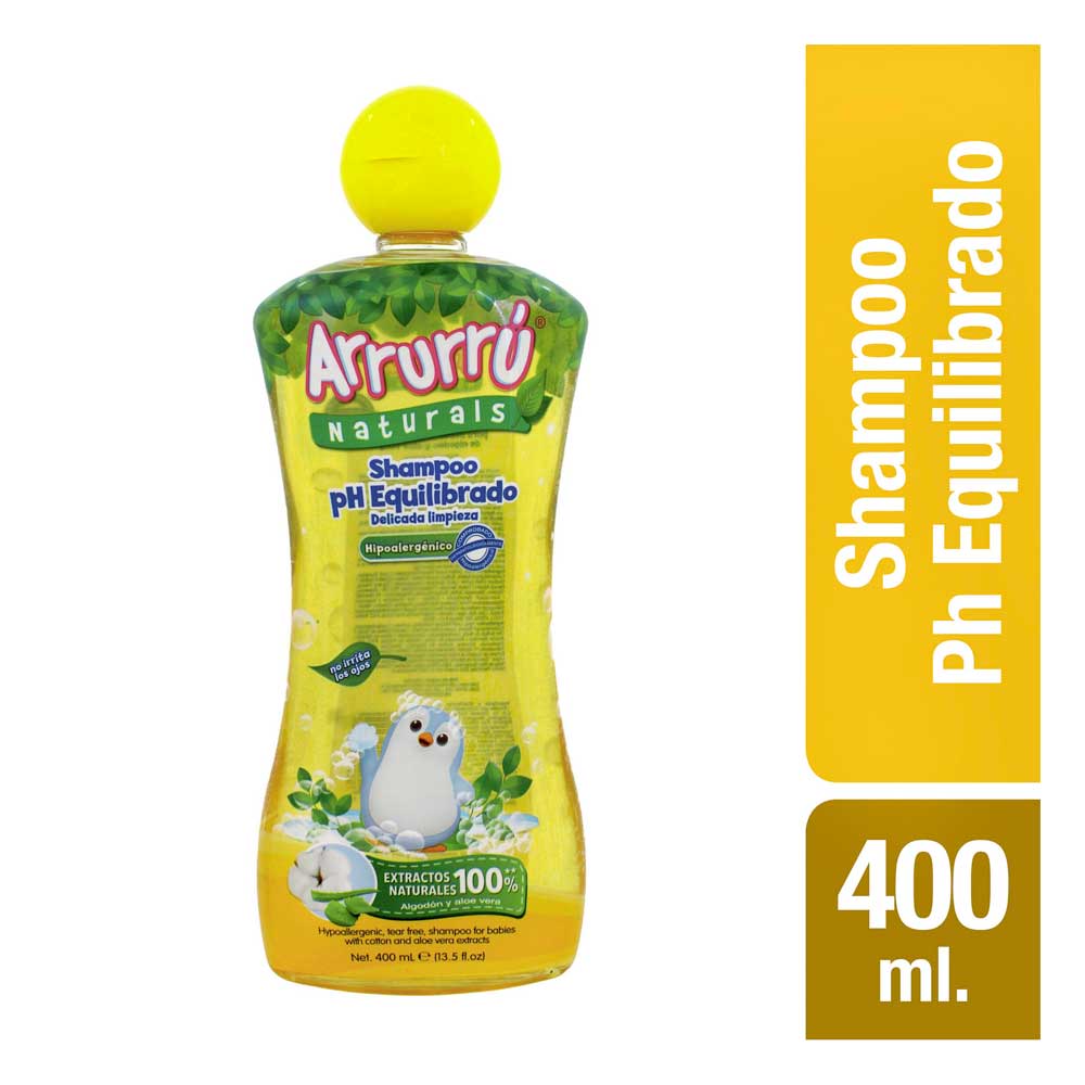 Shampoo Arrurú natural ph equilibrado hipo alergénico x400ml