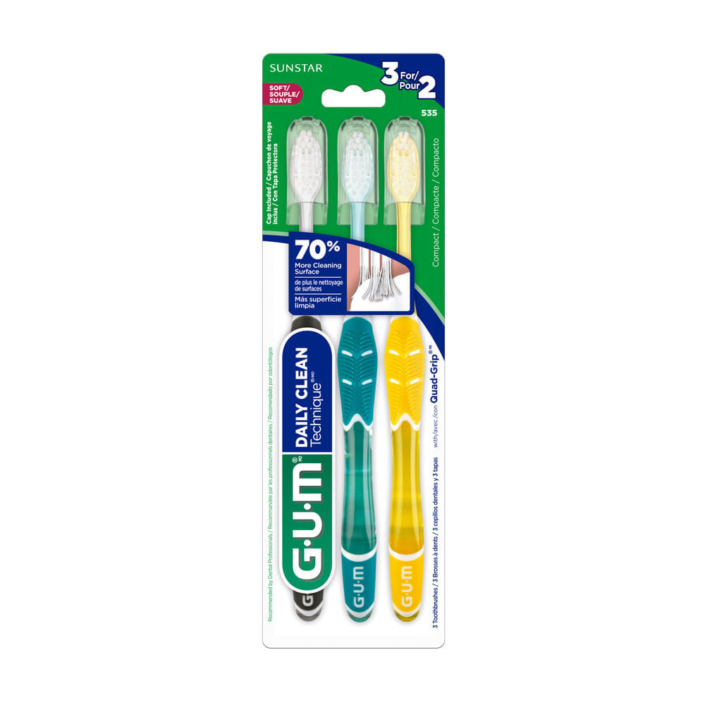 Cepillo Dental Gum Daily Clean Suave Pague 2 Lleve 3
