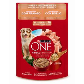 Alimento húmedo para perros Purina One Adultos y Cachorros pollo x85g