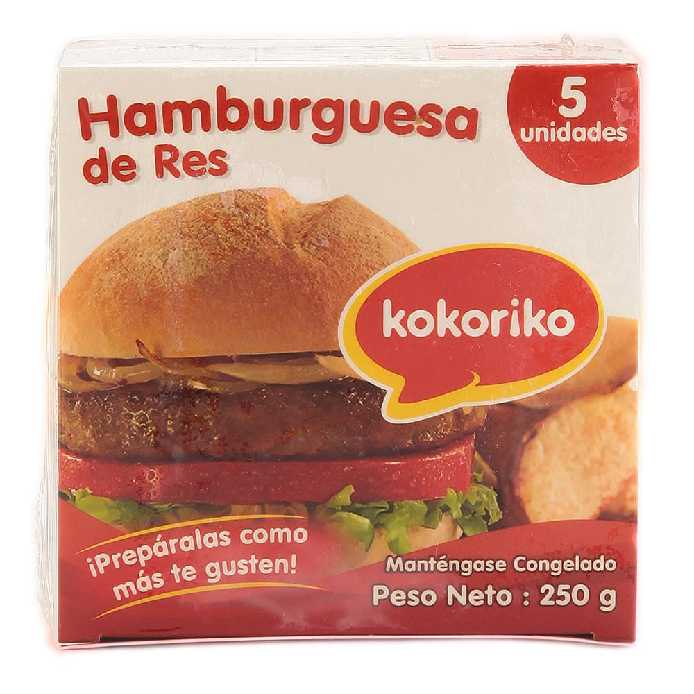 Hamburguesa res junior x 5 unidades
