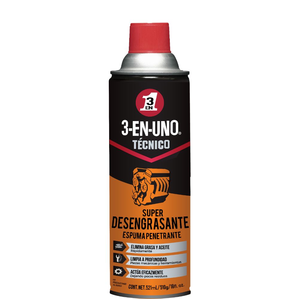 3-en-uno® tecnico super desengrasante espuma 521ml