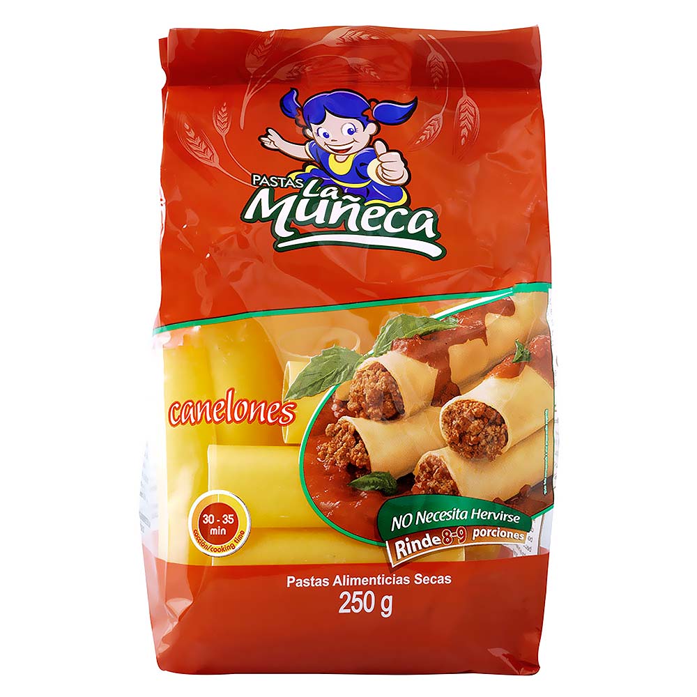 Pasta Canelones Pastas La Muñeca x 250g