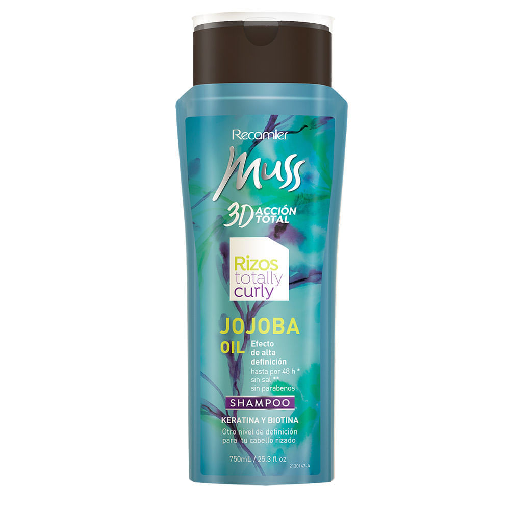 Shampoo Muss 3d rizos aceite jojoba x 750 ml