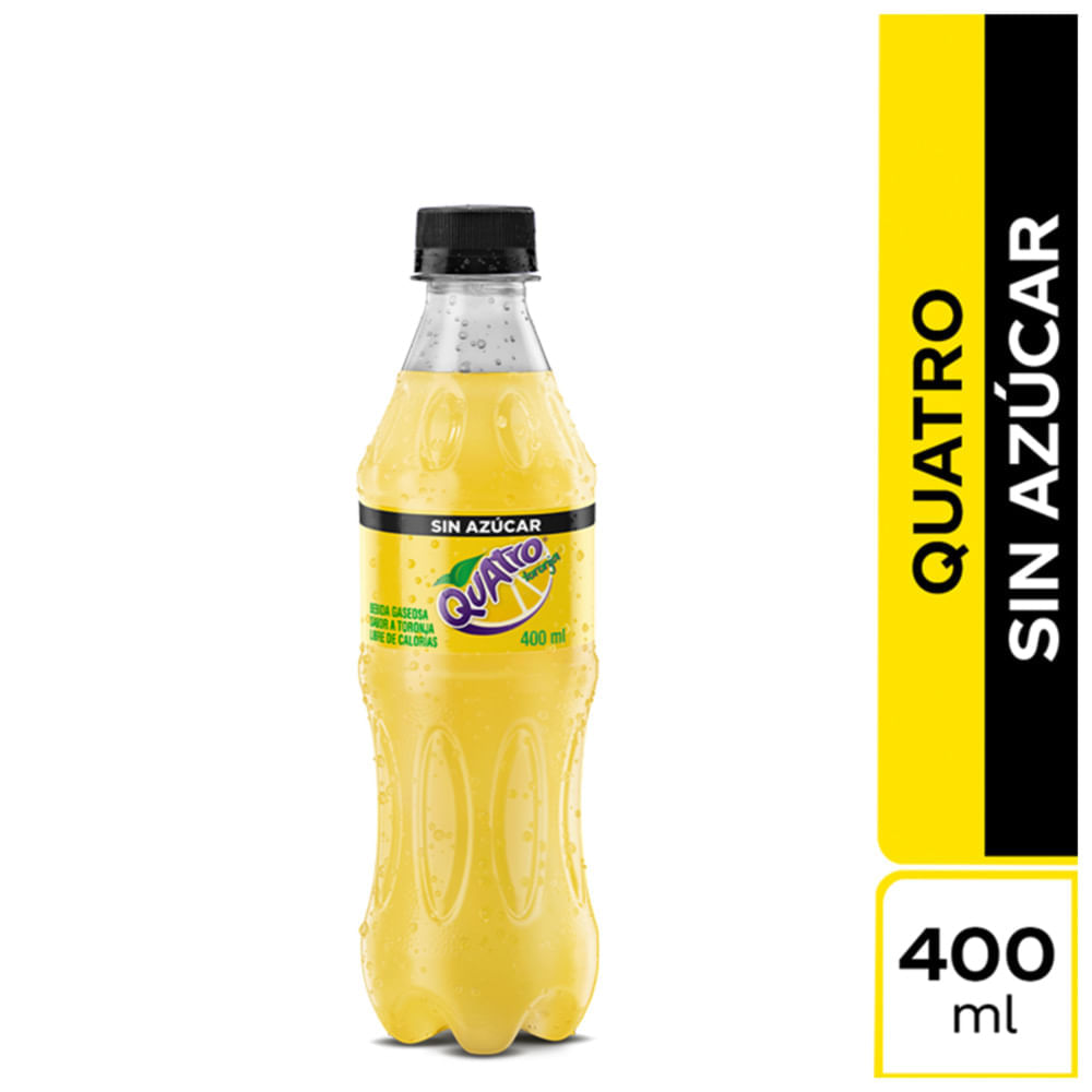 Gaseosa Quatro toronja sin azúcar x 400 ml