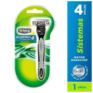 Máquina de Afeitar x1 Und Schick Quattro Titanium Sensitive