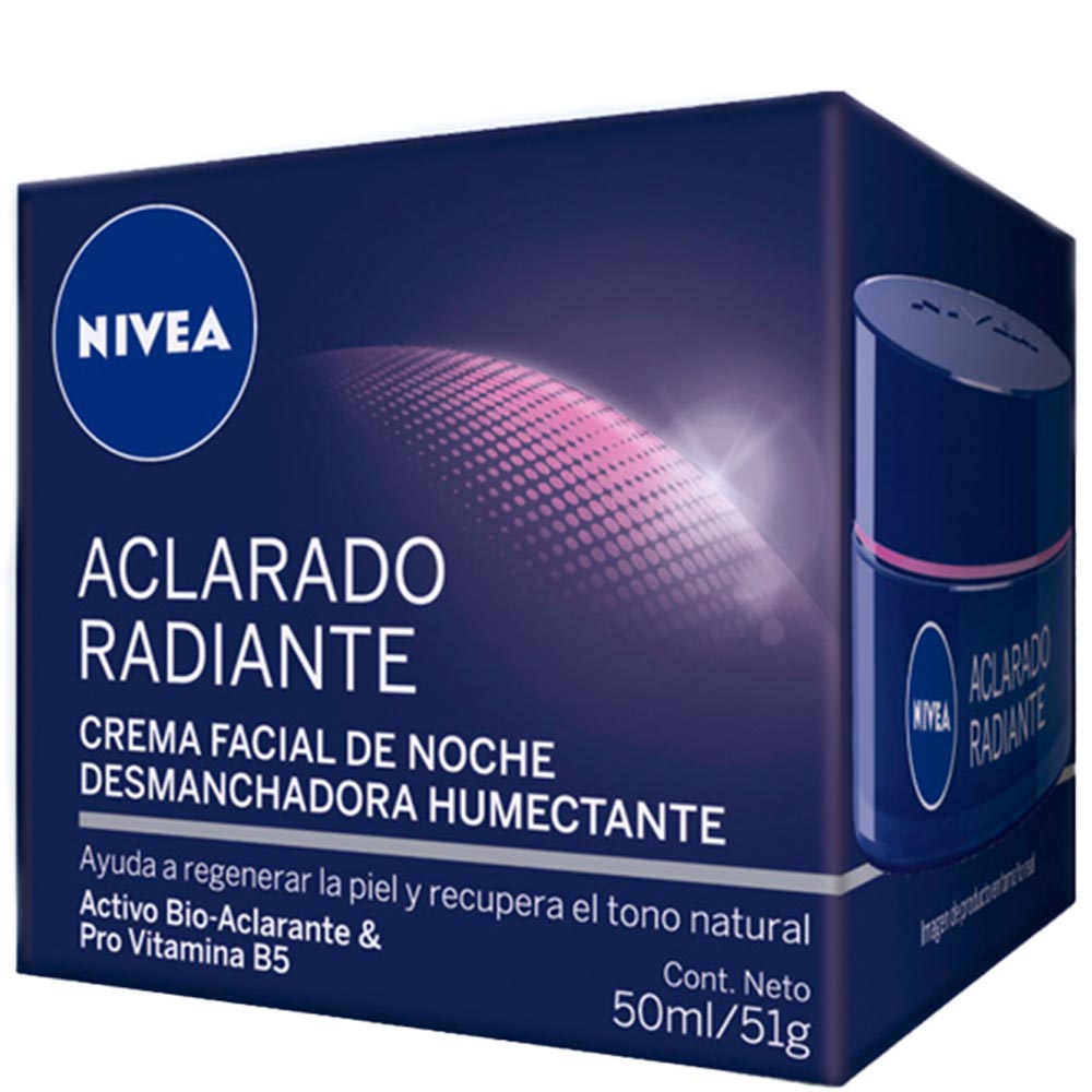 Crema Nivea facial de noche aclarador Humectante x50ml