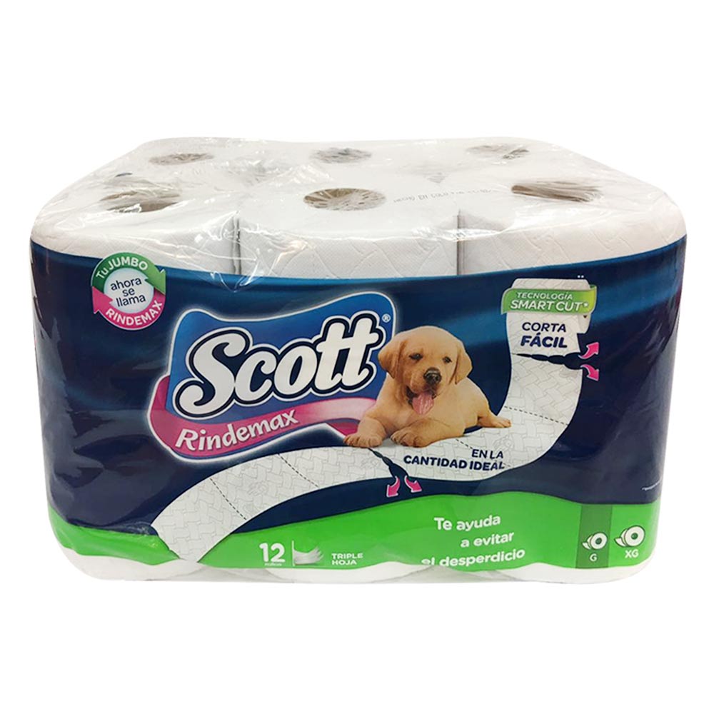 Papel higiénico Scott jumbo triple hoja x12 rollos