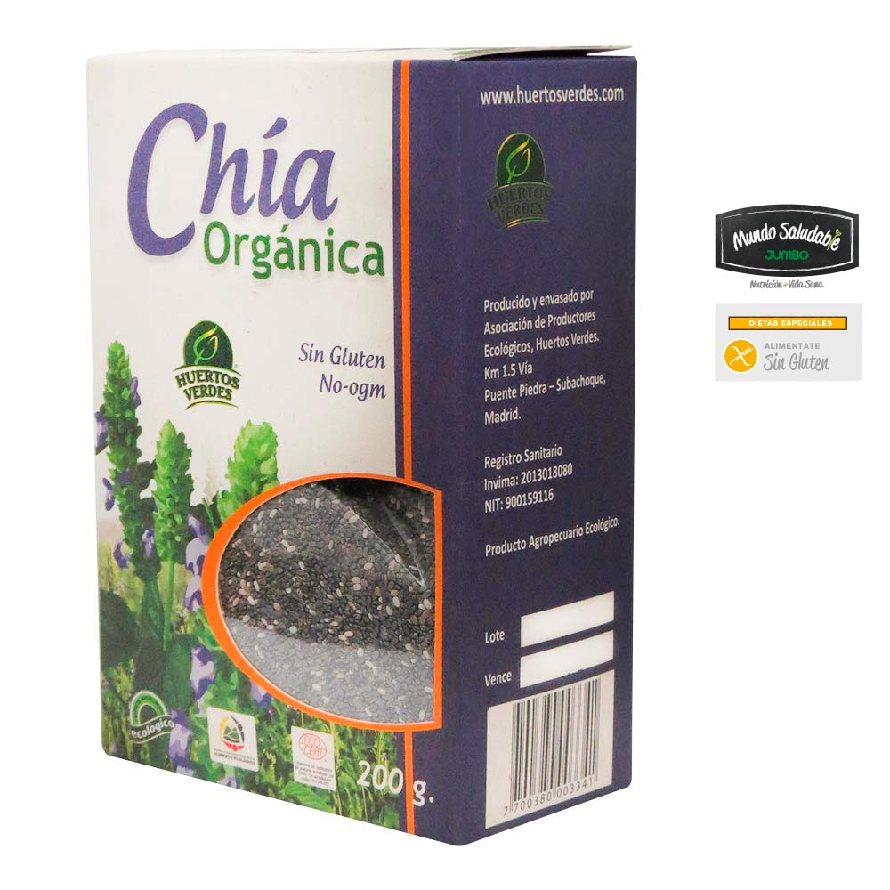 Chía Huertos Verdes orgánica sin gluten x200g