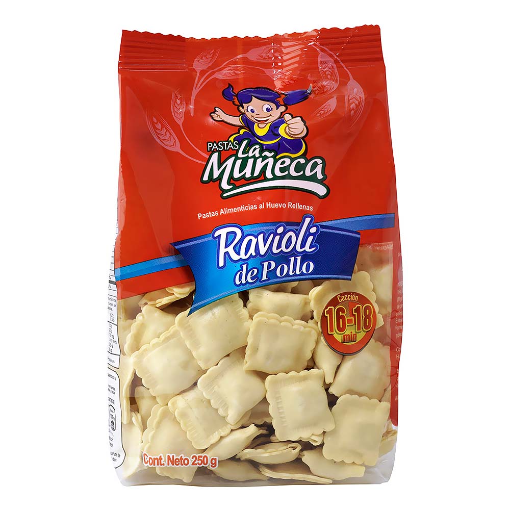 Pasta Ravioli Pollo Pastas La Muñeca x 250g