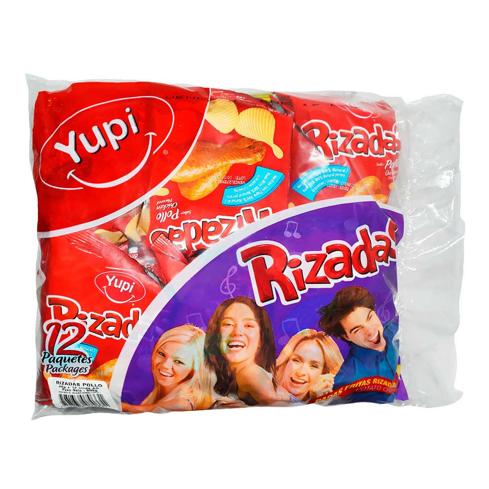 Pack Papas Rizadas Pollo x 300g