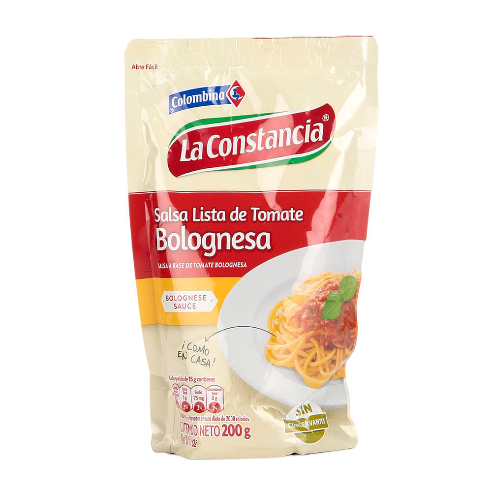 Salsa Lista La Constancia Bolognesa Dp x 200g
