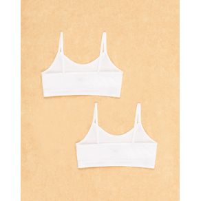 Top tiras en Algodón Kd femenino Blanco liso LIHU X2