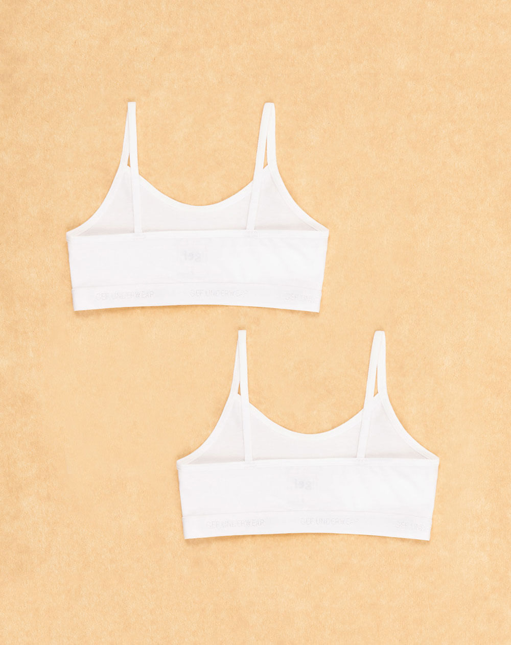 Top tiras en Algodón Kd femenino Blanco liso LIHU X2
