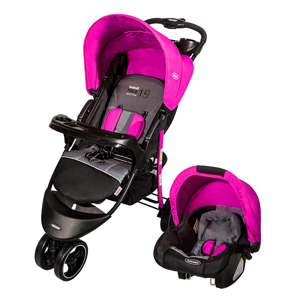 Coche Travel System Jogger Clio Pink 4 en 1