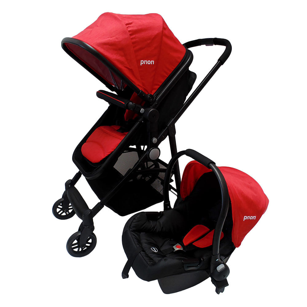 Coche Capri Travel con Base Porta Bebé Rojo Priori
