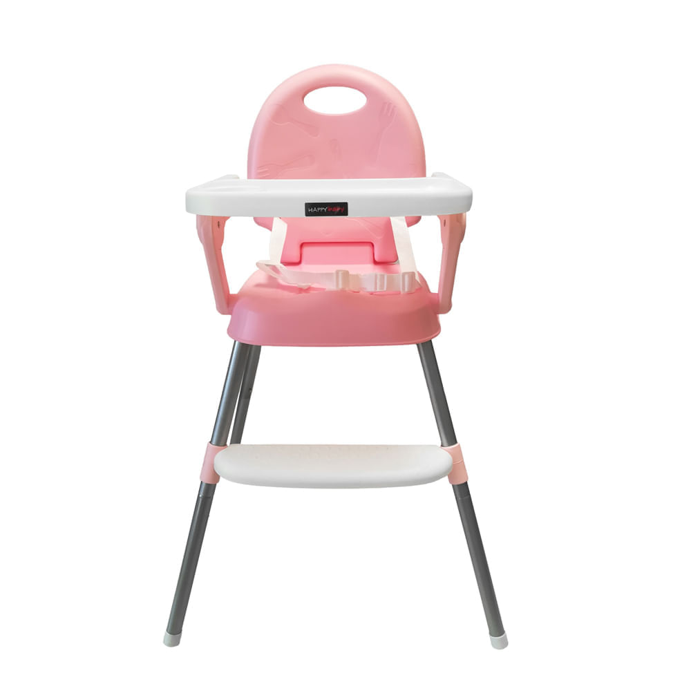 Silla Comedor Bebe 3 en 1 Rosa Cp70000 Happy Baby
