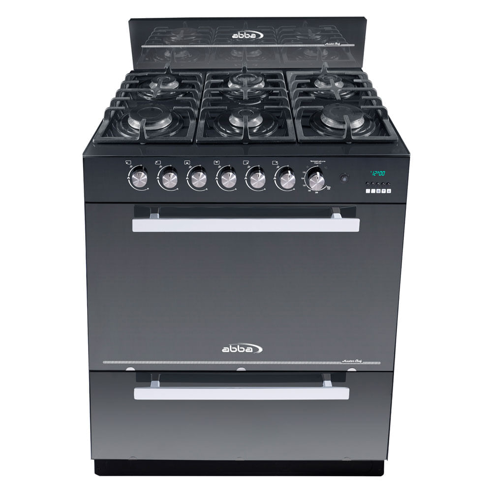 Estufa Abba de piso con horno Master Chef gas natural Vidrio RG 803-4N GT