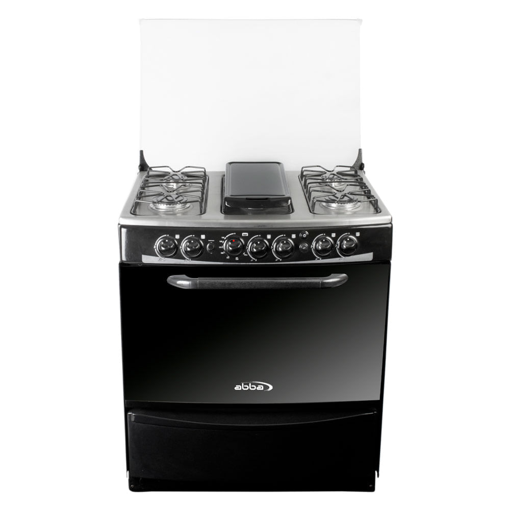 Estufa Abba de piso con horno gas natural Negro RG 802-4N N GT