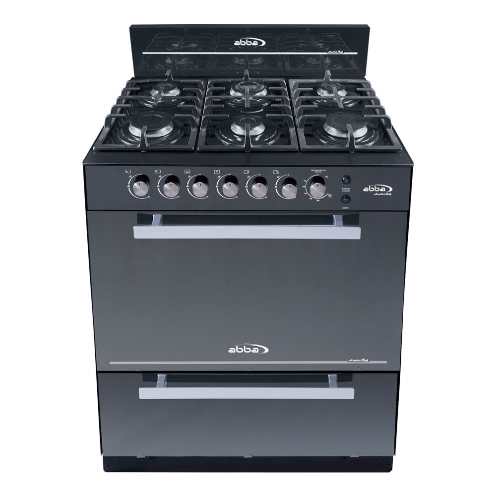 Estufa Abba de piso con horno Master Chef gas natural Vidrio N RG 803-3N GT