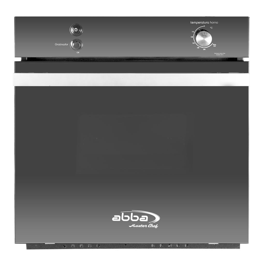 Horno Abba de empotrar Master Chef gas natural Vidrio Negro HGE 20 VE GTLN