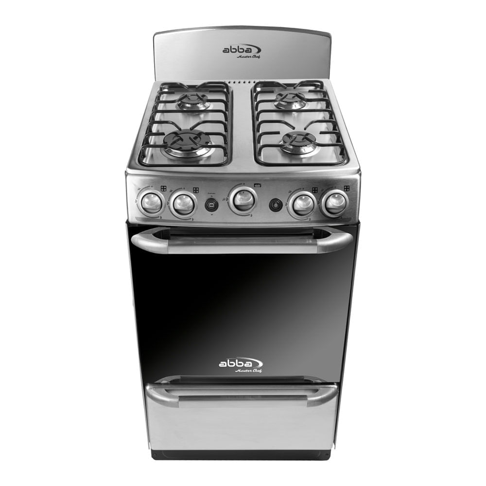 Estufa Abba de piso con horno Master Chef gas natural Platino AB 201-5MN PL GT