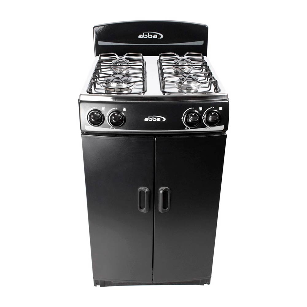 Estufa Abba Negra Con Gabinete AB 100-5
