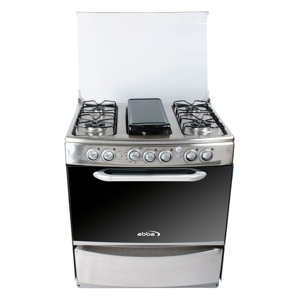 Estufa Abba de piso con horno gas natural Platino RG 802-4N PL GT