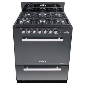 Estufa Abba de Piso con Horno Master Chef Gas Natural Vidrio Rg 803-5N Gt Tc