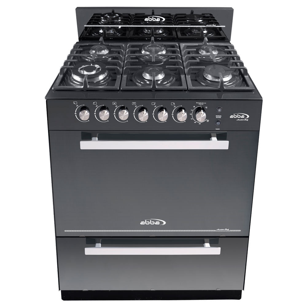Estufa Abba de piso con horno Master Chef gas natural Vidrio RG 803-5N GT TC